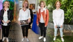 Taťjana Medvecká kouzlí s bílými teniskami: Modelem ze zdravotnické obuvi vyšperkovala několik trendy outfitů