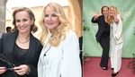 Stylové svědkyně Pizingerová s Absolonovou: Na svatbě Pavla Vítka předvedly černo-bílou kombinaci kalhotových kostýmků