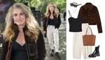 Ultramódní outfit Olgy Menzelové pro ženy 45+: Ležérní look povýšily trendy semišová bunda a perlové náušnice